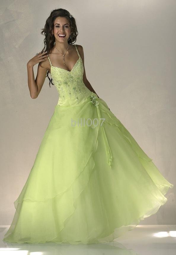 Lime green wedding dresses