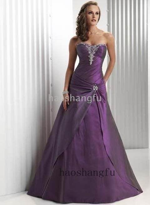 purple wedding dresses