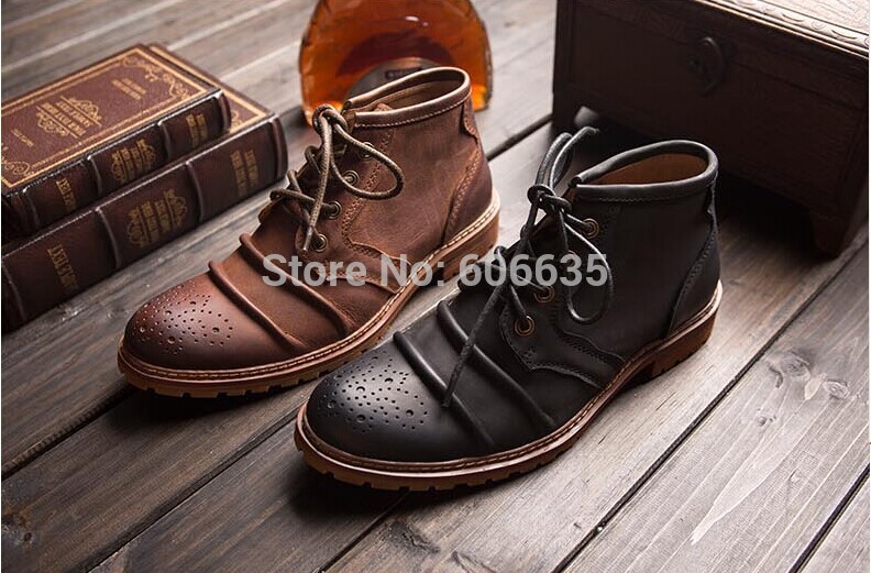 Free Shipping Stanwick Male Boots Trend Genuine Leather Boots Male