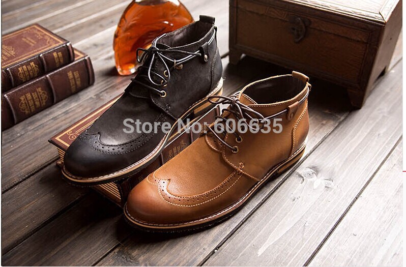 Free Shipping Stanwick Male Boots Trend Genuine Leather Boots Male