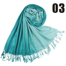 2014 autumn and winter female gradient color block decoration tassel scarf large cape faux ultra long