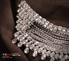2014 Luxury rhinestone wedding necklace marriage accessories bride shoulder chains crystal bodychains 