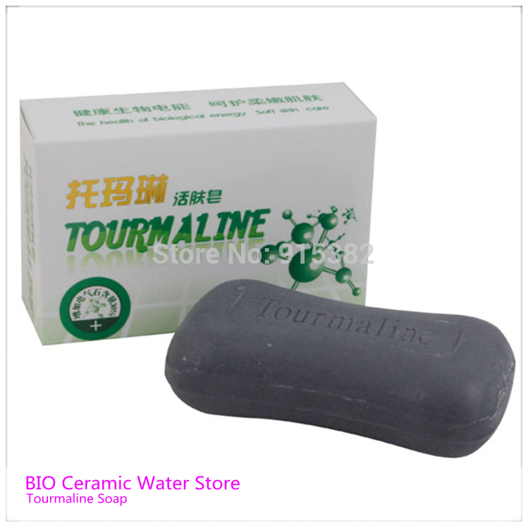 Free Shipping Oil Controlling Skin Care Soap 100g piece Tourmaline Energy Soap Kill bacteria