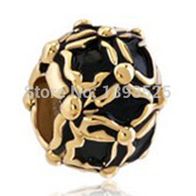 Plus dark golden beads fit Pandora charm bracelet hand jewelry accessories
