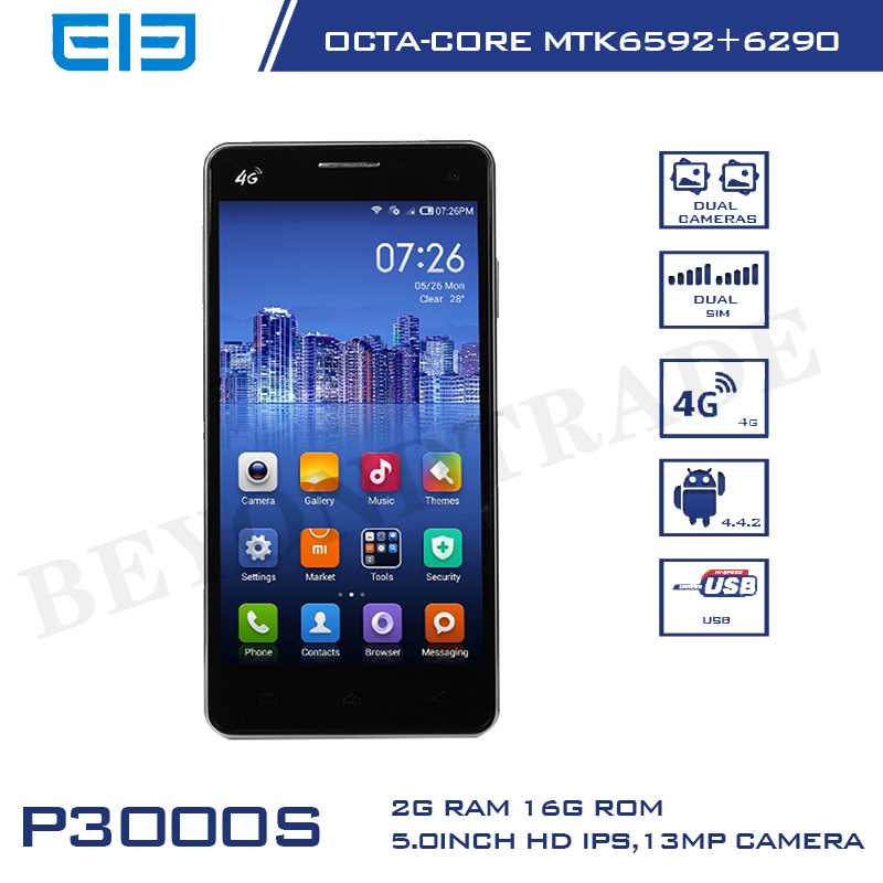 Stock Elephone P3000S Octa Core Smartphone 4G MTK6592 6290 Mali 450 GPU 2G RAM 16G ROM