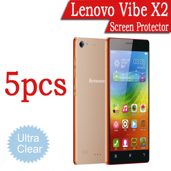 5pcs New accessories Clear Screen Protector Front Protective Film For Lenovo Vibe X2 Free Shipping Wholesale