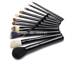 Professional 12 pcs Makeup Brush kits tools Make up Toiletry Kit Wool Brand Cosmetics Brush Set