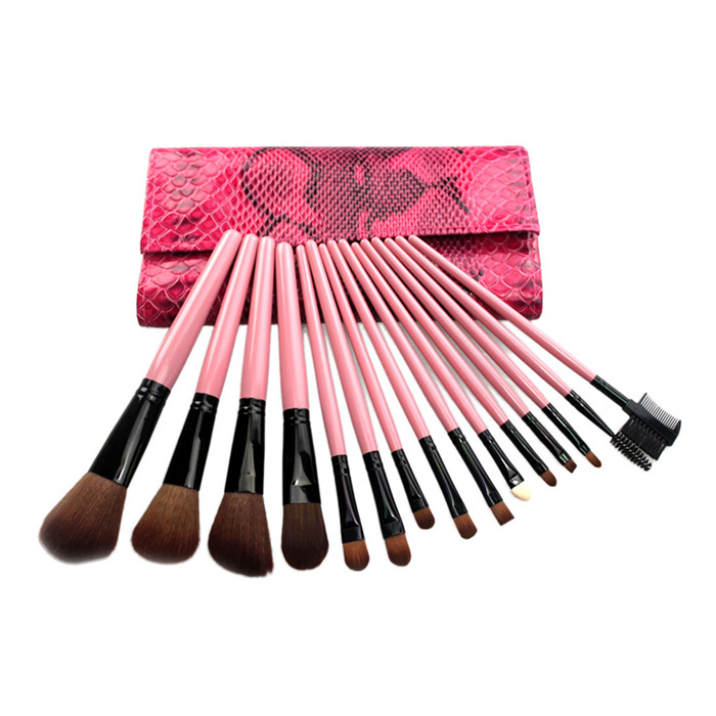 New Hot Professional Makeup Brushes Set Cosmetic Brushes Kit with Leather Bag Best Deal Free Shipping