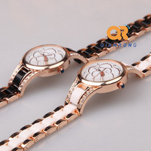 Watch Ladies fashion dress vintage watches women charms luxury Rhinestone Ceramic bracelet antique wristwatch high quality