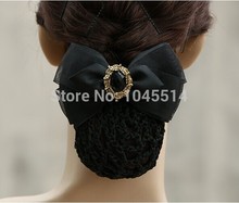 free shipping handmade ribbon hair net retail decorative hair jewelry accessory hair clips back color