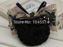 free shipping handmade ribbon hair net retail decorative hair jewelry accessory hair clips back color