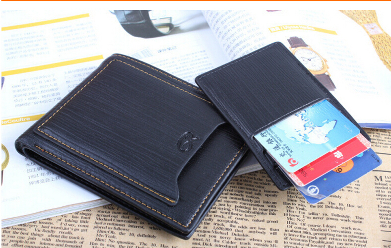 Men s Leather Horizontal Wallets with card drawer slot new Function