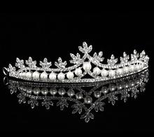 6pcs lot Classical Women s Crystal Beads Tiara Headpiece Marriage Party Hairwear Head Accessories jt114
