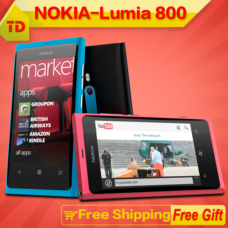 Nokia lumia 800 Phones WIFI GPS 16GB 512MB 8MP Camera GSM HSDPA Storage Radio Unlocked Windows