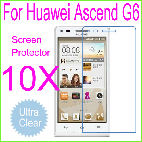 Quad Core smartphone 10pcs Original Huawei Ascend G6 Screen Protector Ultra Clear LCD Protective Film For