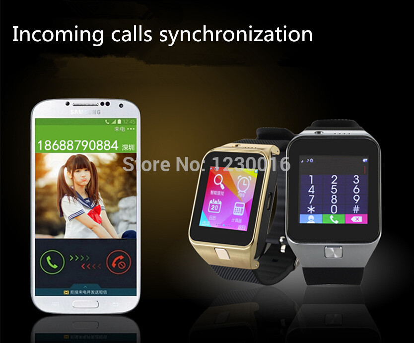 2014 New Bluetooth Smart wrist Watch with HD camera U Watch GSM TF for iPhone 4