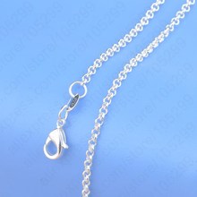 1PC Retail Free Shipping Real 925 Sterling Silver Pearl Necklace With Flexible Lobster Clasps 16″-30″ For Choice Cross Chains