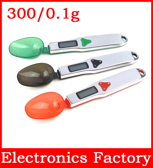 LCD 300g 0 1g Electronic Jewelry Digital Innovative Measuring Spoon Food Weighing kitchen Lab Scale