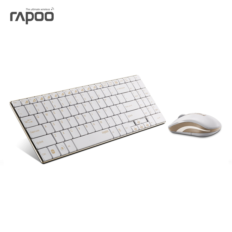 Купить Беспроводная клавиатура и мышь rapoo Золотая серия 9160 ...