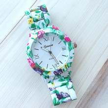 New Fashion Floral Flower GENEVA Watch GARDEN BEAUTY BRACELET WATCH Women Dress Watches Quartz Wristwatch Watches