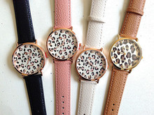 New Fashion Leather Strap Geneva Leopard Grain Watches Women Dress Watches Quartz Wristwatch Watches AW-SB-1129