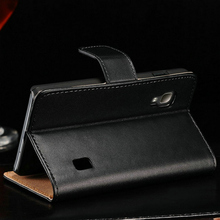 Stand Wallet Genuine Leather Case For LG Optimus L5 II E450 E460 Mobile Phone Bag Cover with Card Holder