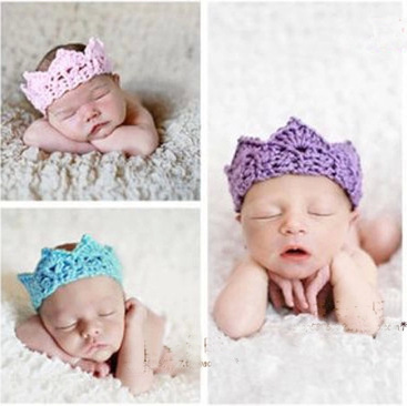 Photo studio propsKorean baby handmade headdress wool cap and empty top hat headband jewelry tiara crown