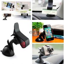 Portable 360 Degrees Universal Car Windshield Mount Stand Holder For Cell Phone iPhone Samsung Smartphone Black