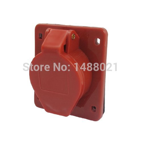 AC 380V 415V 16A 3P E IEC309 2 Panel Mount Industrial Socket Red Electrical Plug Parts