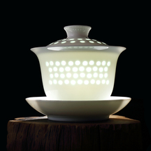 Handmade Porcelain Gaiwan Tea Set Ceramic Gaiwan Tea Cups chinese tea service