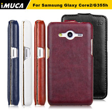 iMUCA Designer mobile phone bags & cases For Samsung Galaxy Core II Dual SIM SM-G355H PU Flip Leather case Cover Flip Case
