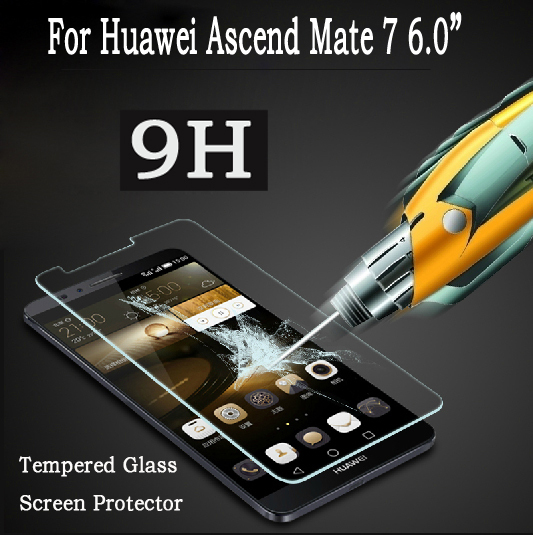 High Quality Scratch Resist Tempered Glass Screen Protector for huawei ascend mate 7 Hot Sale Shipping