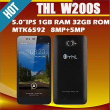 original THL W200S MTK6592 Octa Core Android Smart Phone 5 Inch IPS Screen 1G RAM 32G ROM Smartphone THL W200S Black  3G GPS