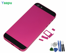 For iPhone 5 5g Back Battery Housing Cover Assembly with full small parts and tools Rose