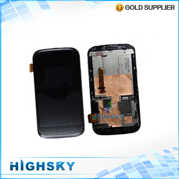 1 piece free shipping with frame new test 4 inch black for HTC Desire X T328e