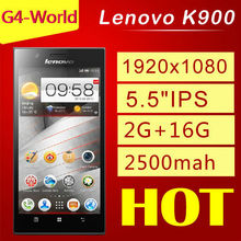 Original Lenovo K900 Mobile Phone 3G Android 4 2 Intel Inside Dual Core 2GHz 5 5