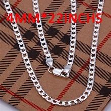 N132-22 Promotion! free shipping wholesale 925 silver necklace, 925 silver fashion jewelry 4mm Necklace-22 inches N1