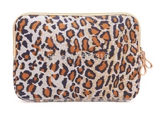 13 Inch fashion leopard  Laptop Sleeve Bag Case free shipping