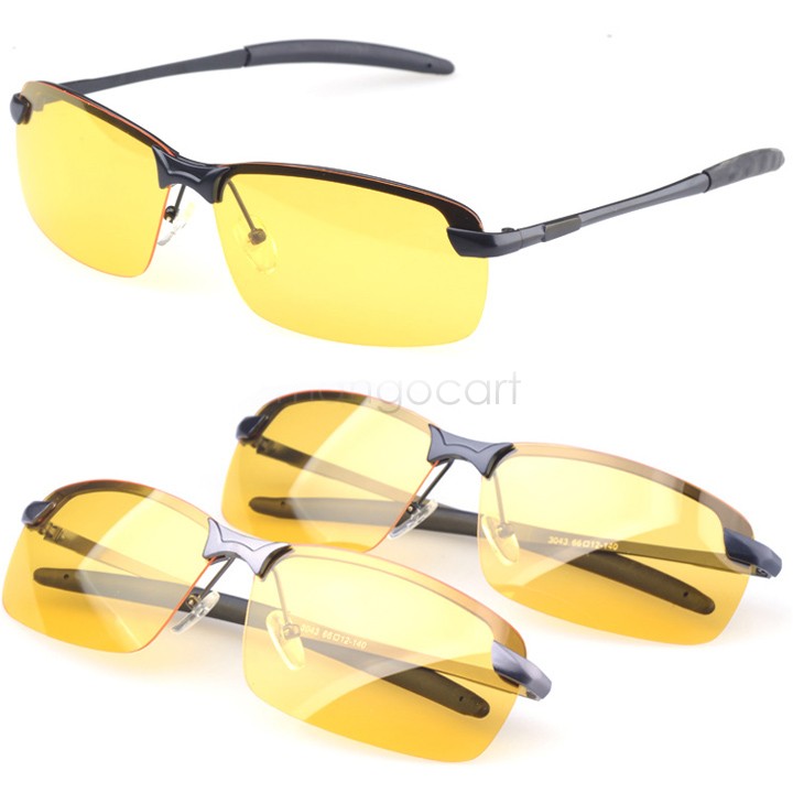 Купить Мужская поляризованные водительские очки желтые линзы ночного ...