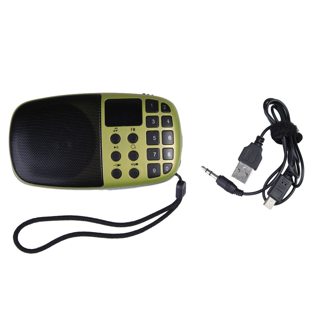 O3T Portable Golden Digital Speaker TF Card USB FM Radio MP3 Player For The Aged Elder