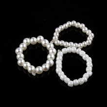 2014 New Fashion Women Handmade Faux Pearl Elastic Toe Ring Foot Jewelry To Better
