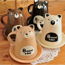 Free shipping Teddy Bear Tea Bear mug cup  Drop shipping