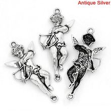 Connectors Findings Cupid Angel Antique Silver 4 5x2 1cm 20PCs Mr Jewelry