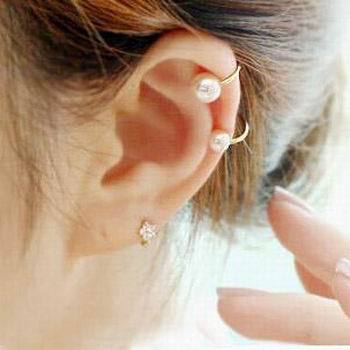 2018 Whole New Fashion Korea Boutique Erfly Ear Clip Small Trendy Women S Jewelry Trinkets Small Size White Pearl Flower No Ear Pierced Clip Earrings Yye635