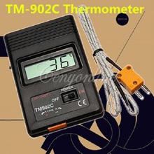 Brand New TM-902C Black K Type Digital LCD Temperature Detector Thermometer Industrial Thermodetector Meter + Thermocouple Probe