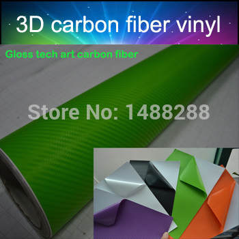 Gloss tech art carbon fiber 1 x 5ft 3d Vinyl Roll wrap cast 3 3mil DIY
