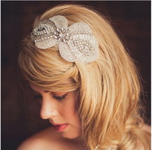 Free shipping 2014 handmade rhinestone flower hair accessories bridal headbands LUXURY wedding jewelery H89