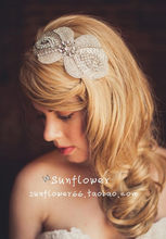 2014 Vintage handmade rhinestone flower headbands wedding bridal hair accessories XH89