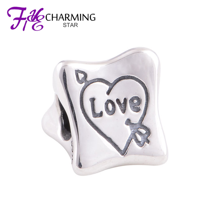 925 Sterling Silver Love Family Charms Marriage Bead Fits European Style Charm Bracelet Fits Fine Charming