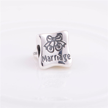 925 Sterling Silver Love Family Charms Marriage Bead Fits European Style Charm Bracelet Fits Fine Charming